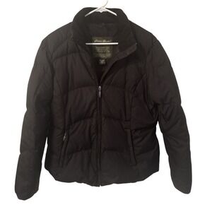 Eddie Bauer Premium Goose Down Black Puffer Winter Jacket Women's Medium